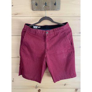 Volcom Mens Flat Front Chino Shorts Brick Red